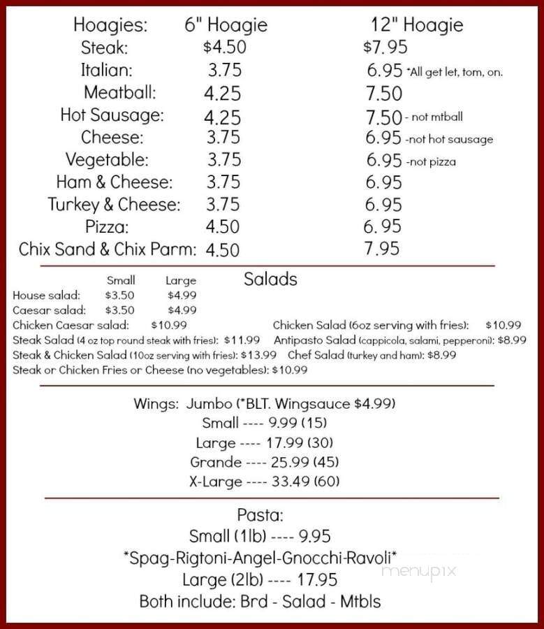 Pizza Roma & Pasta House - Beaver Falls, PA menu_pic