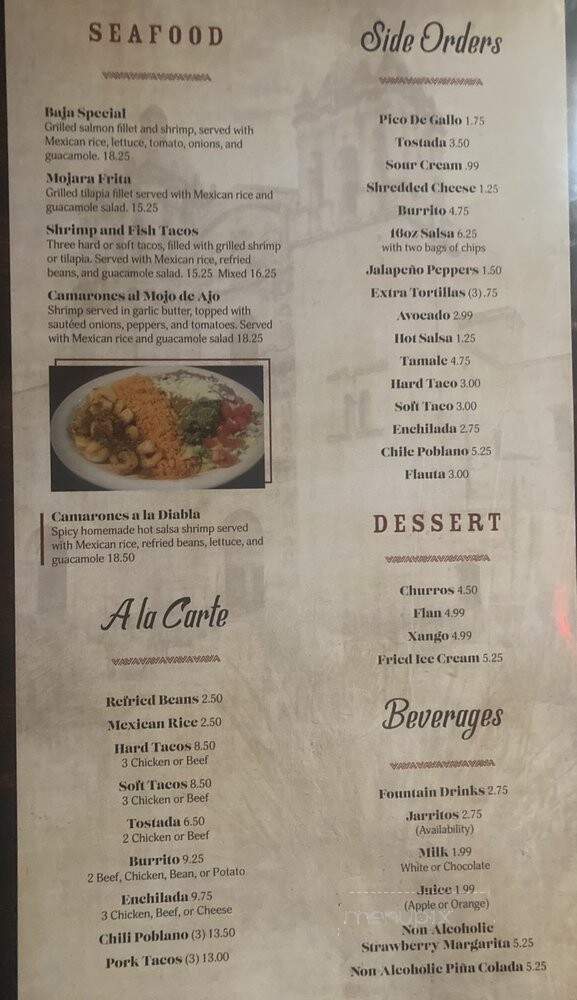 Playa Cancun - Bloomsburg, PA menu_pic