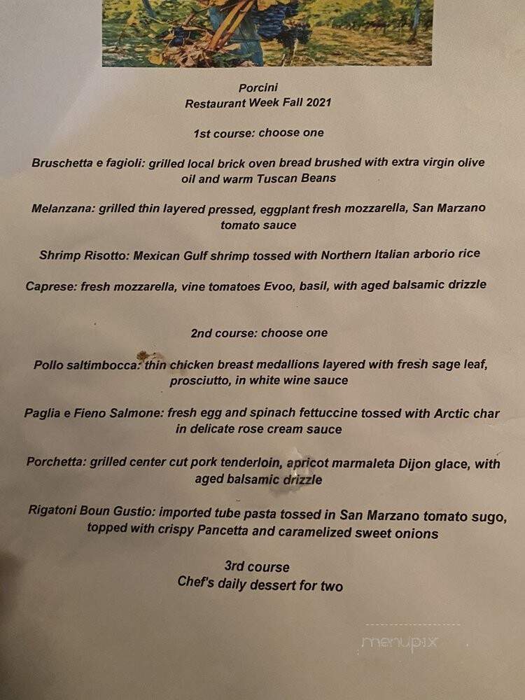 Porcini - Philadelphia, PA menu_pic