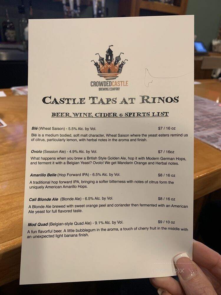 Rino's Pizza - Downingtown, PA menu_pic
