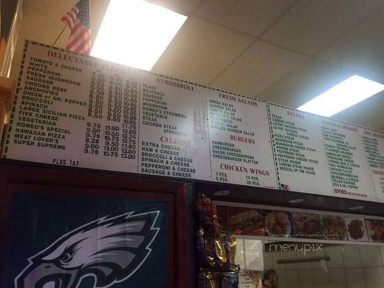 Romeo Pizza - Philadelphia, PA menu_pic