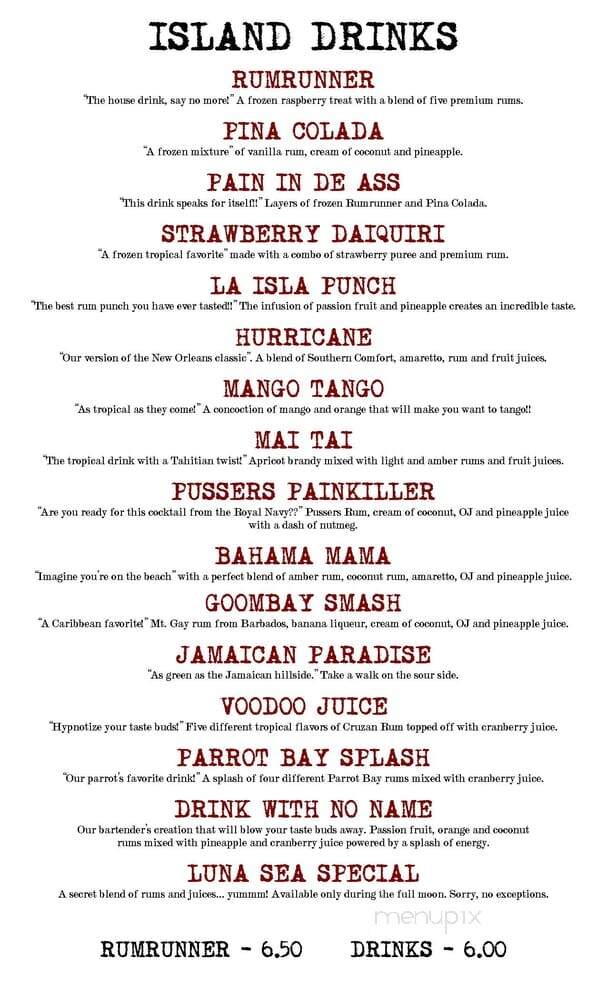 Rumrunners Pub & Eatery - Williamsport, PA menu_pic