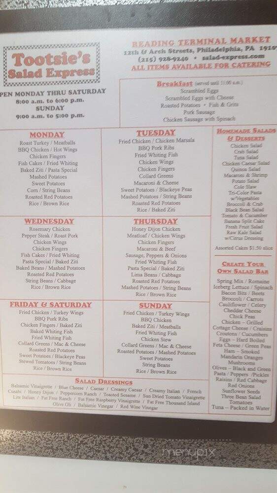 Salad Express - Philadelphia, PA menu_pic