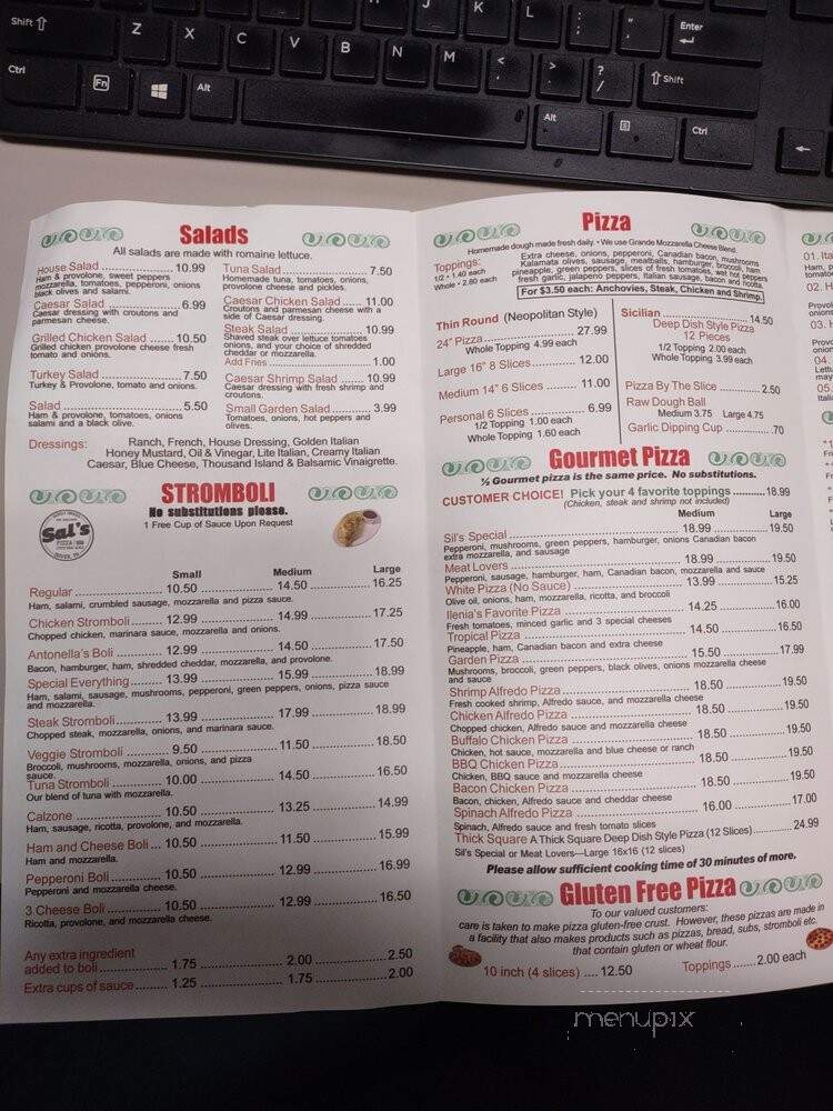 Sal's Pizza & Italian Restaurant - Dover, PA menu_pic
