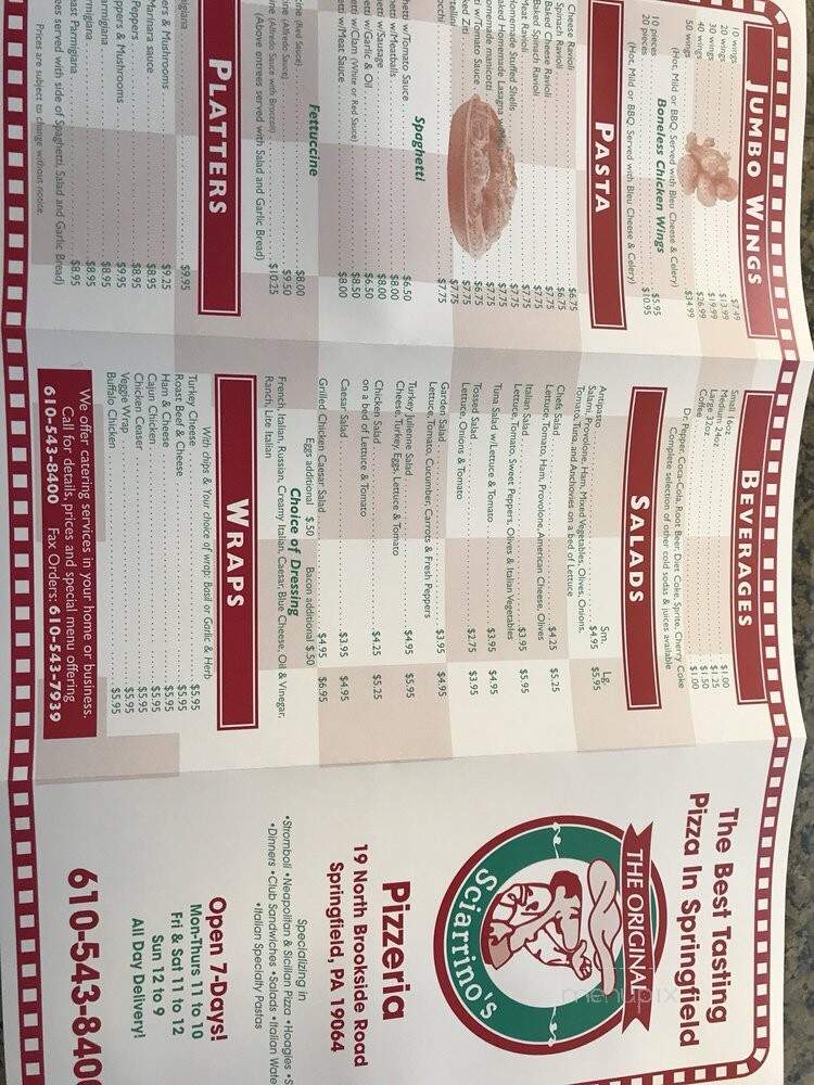 Sciarrino's Pizzeria - Springfield, PA