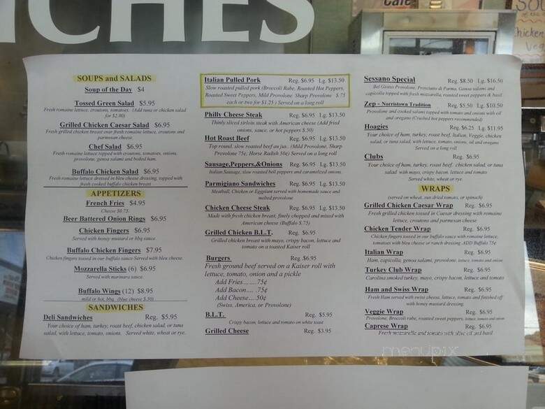 Sessano Cafe & Deli - Norristown, PA menu_pic