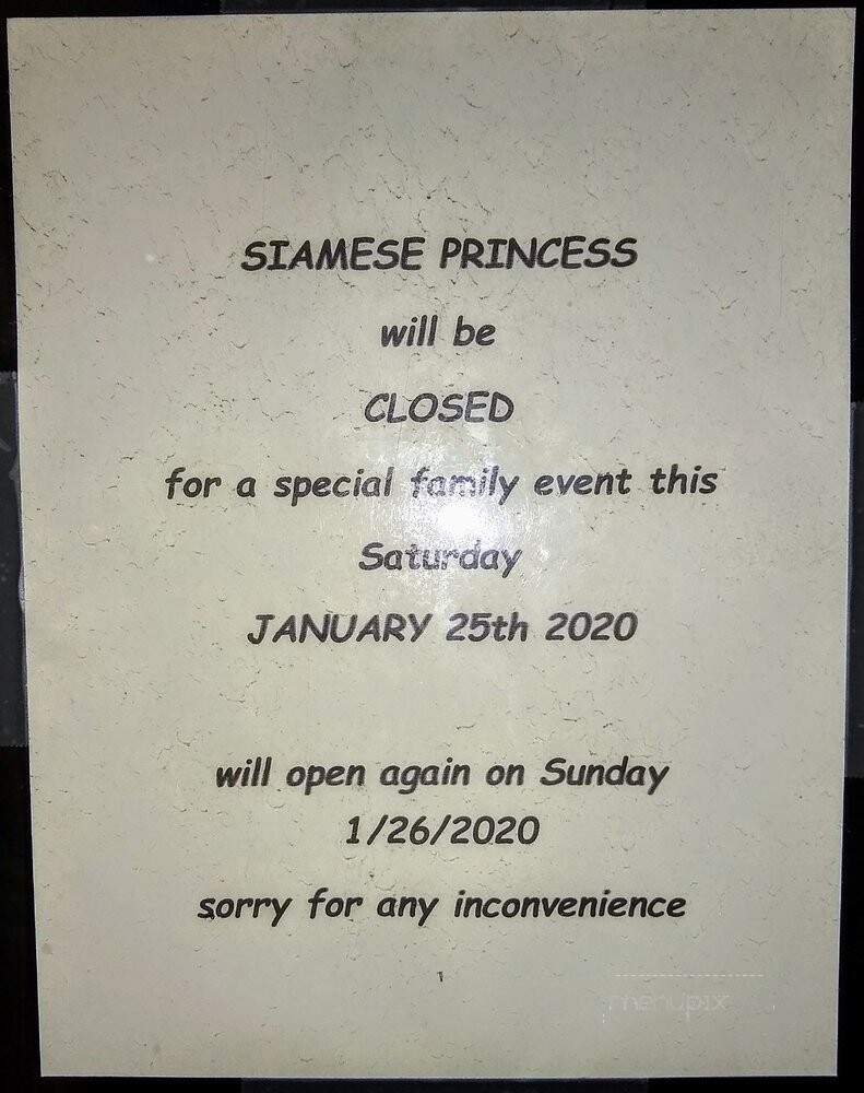 Siamese Princess - Ardmore, PA menu_pic