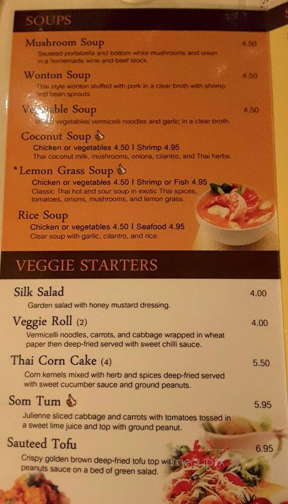 Silk Cuisine - Bryn Mawr, PA menu_pic