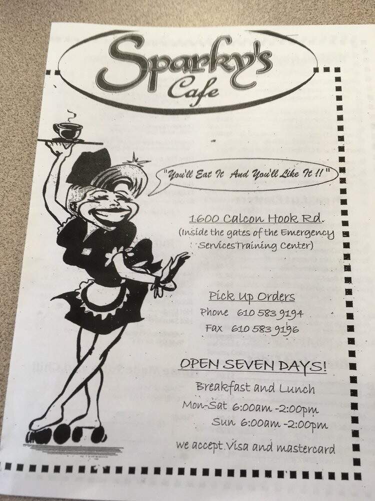 Sparky's Cafe - Sharon Hill, PA menu_pic