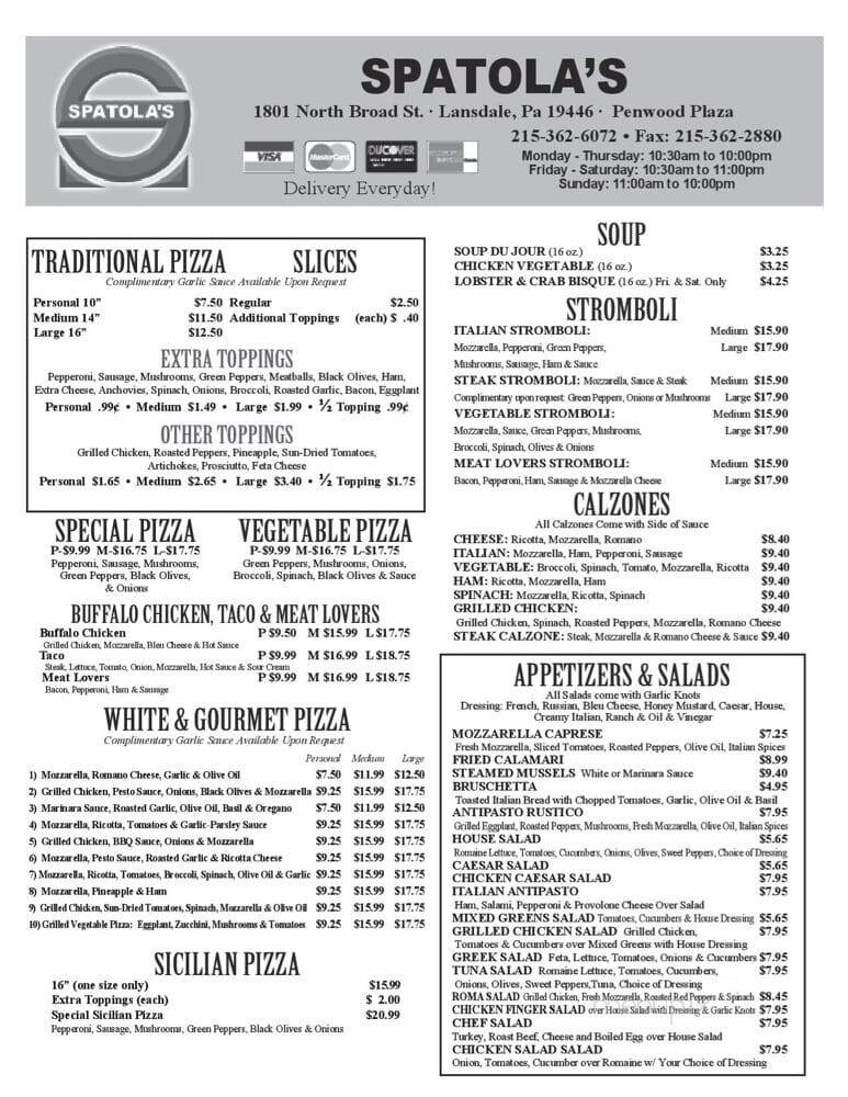 Spatola's Pizza - Lansdale, PA