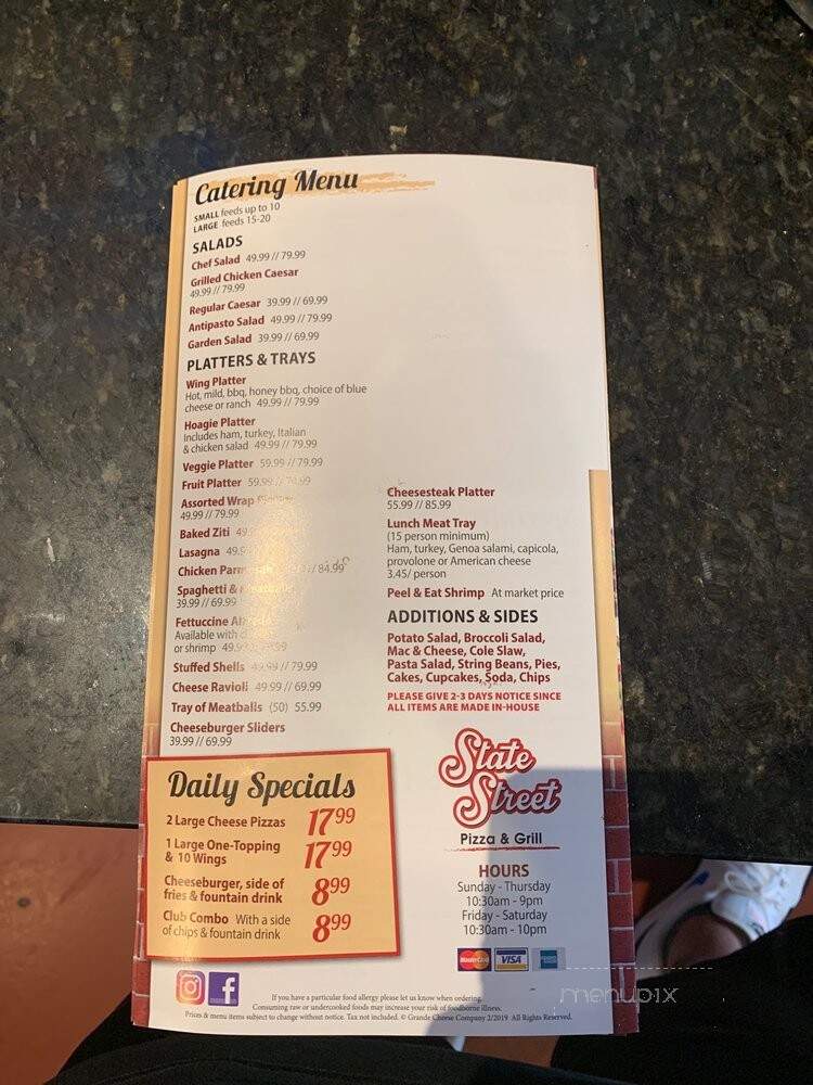 State Street Grille - Kennett Square, PA menu_pic