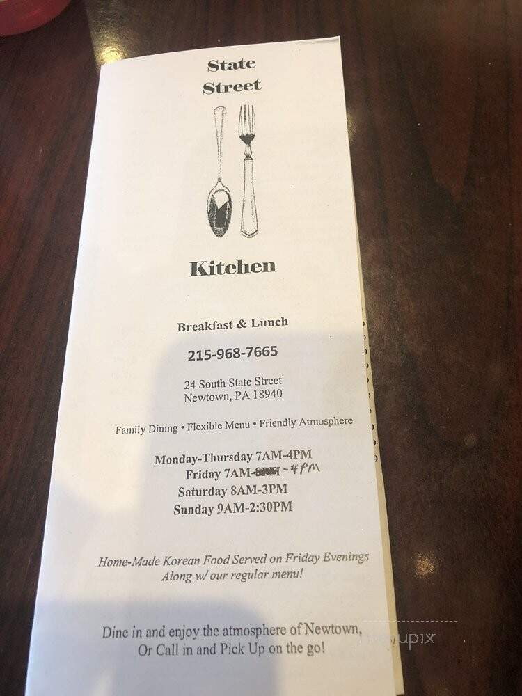 State Street Kitchen - Newtown, PA menu_pic