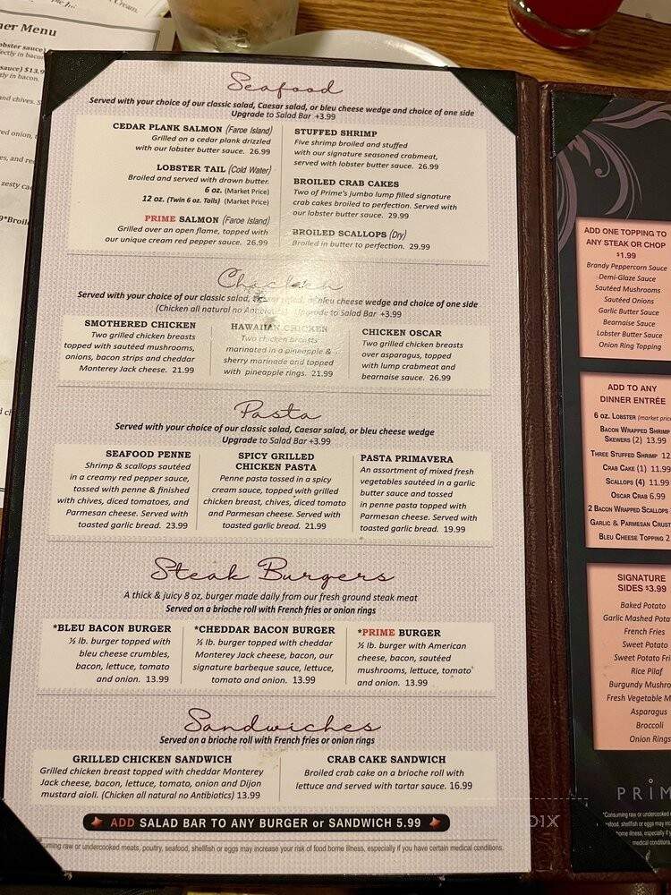 Steak & Ale Restaurant - Bethlehem, PA menu_pic