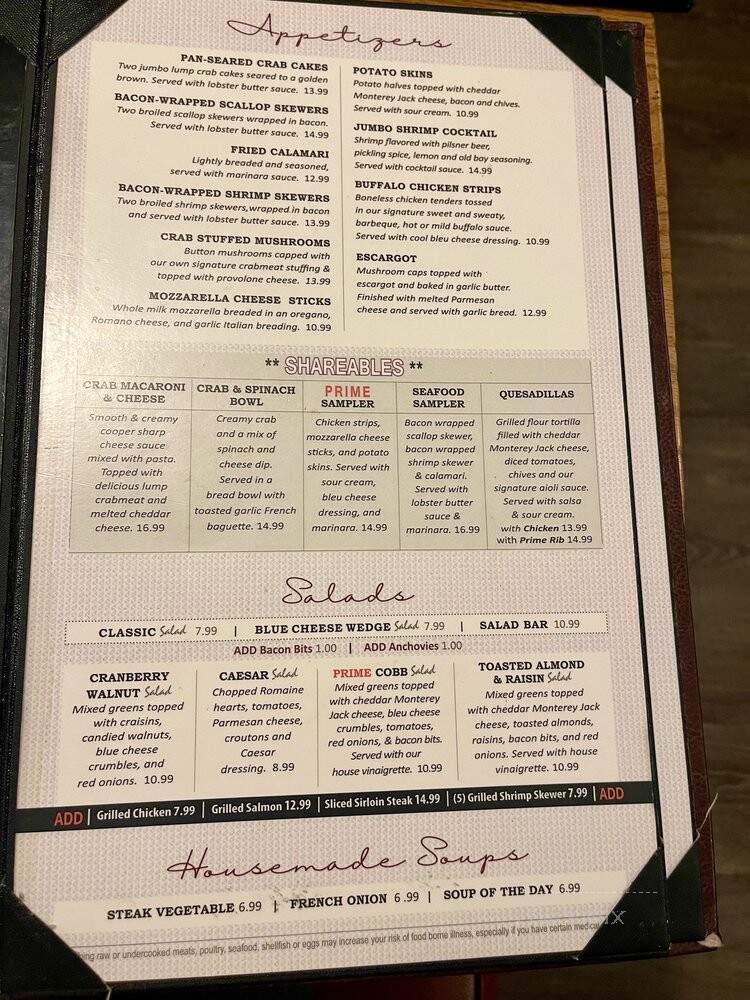Steak & Ale Restaurant - Bethlehem, PA menu_pic