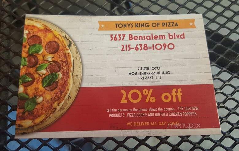 Tony's King Of Pizza - Bensalem, PA