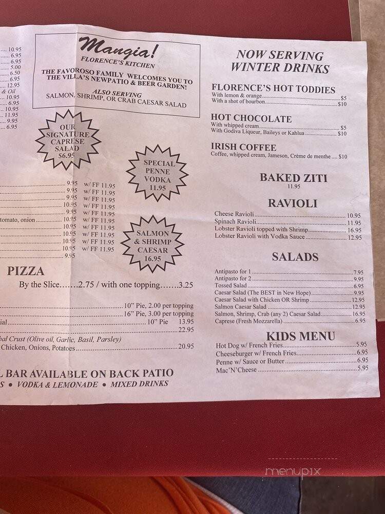 Villa Vito - New Hope, PA menu_pic