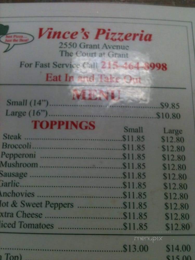 Vince's Pizzeria - Philadelphia, PA