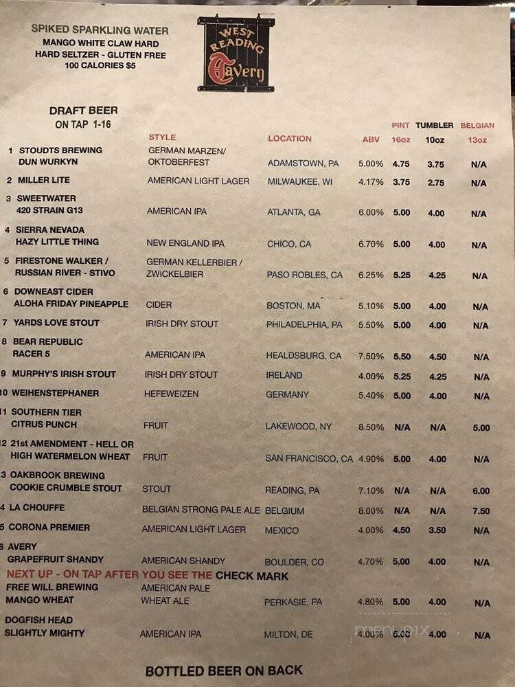 West Reading Tavern - West Reading, PA