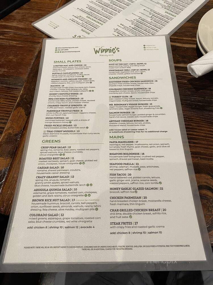 Winne's Le Bus - Philadelphia, PA menu_pic