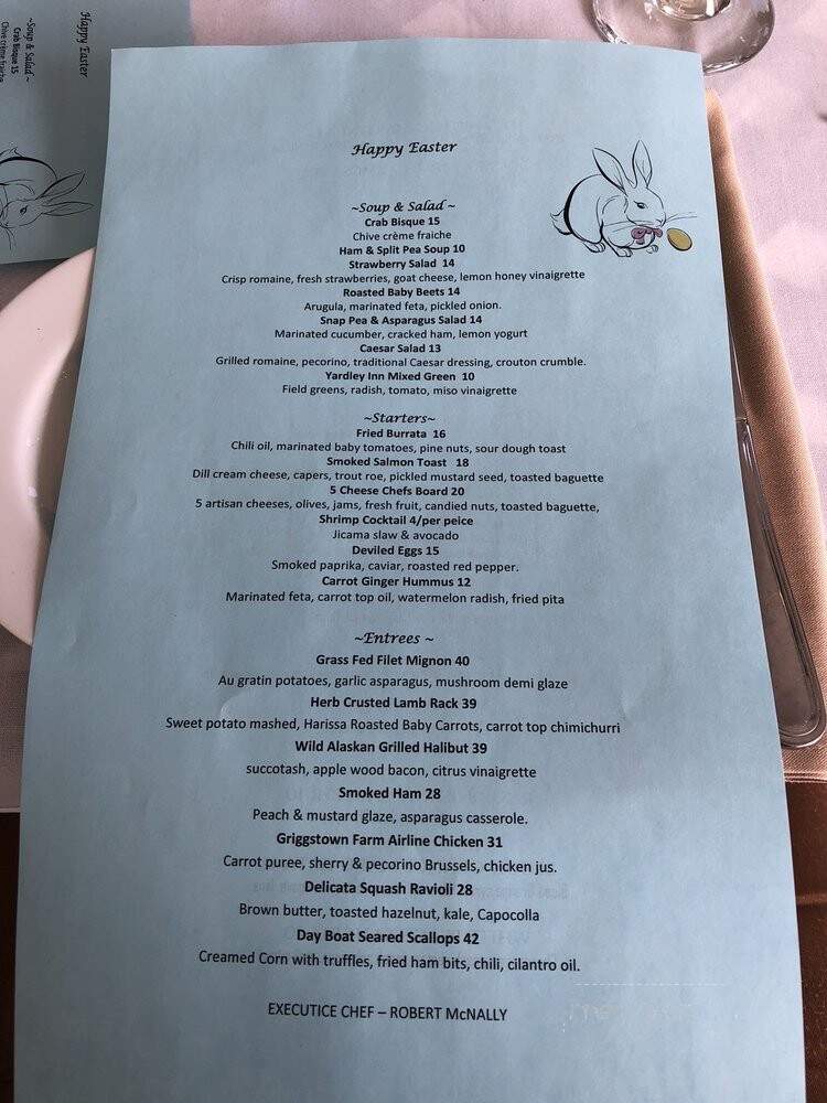Yardley Inn - Yardley, PA menu_pic