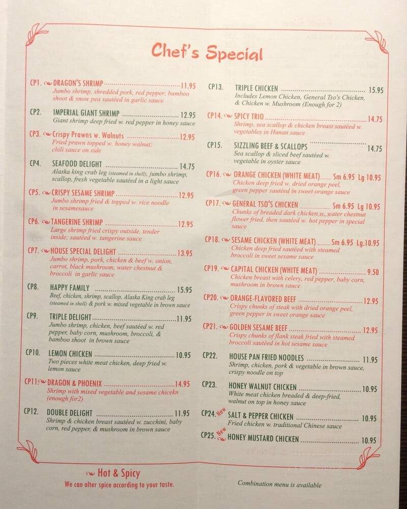 Yen's Chinese Restaurant - Greensburg, PA menu_pic