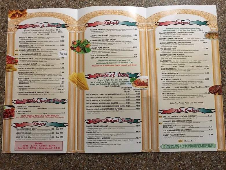 Zia Maria Italian Eatery & Pub - Denver, PA menu_pic