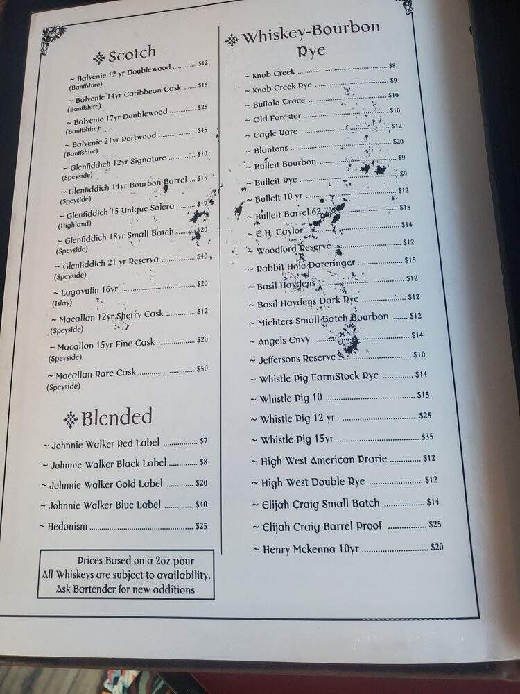 Perks & Corks Cafe - Westerly, RI menu_pic