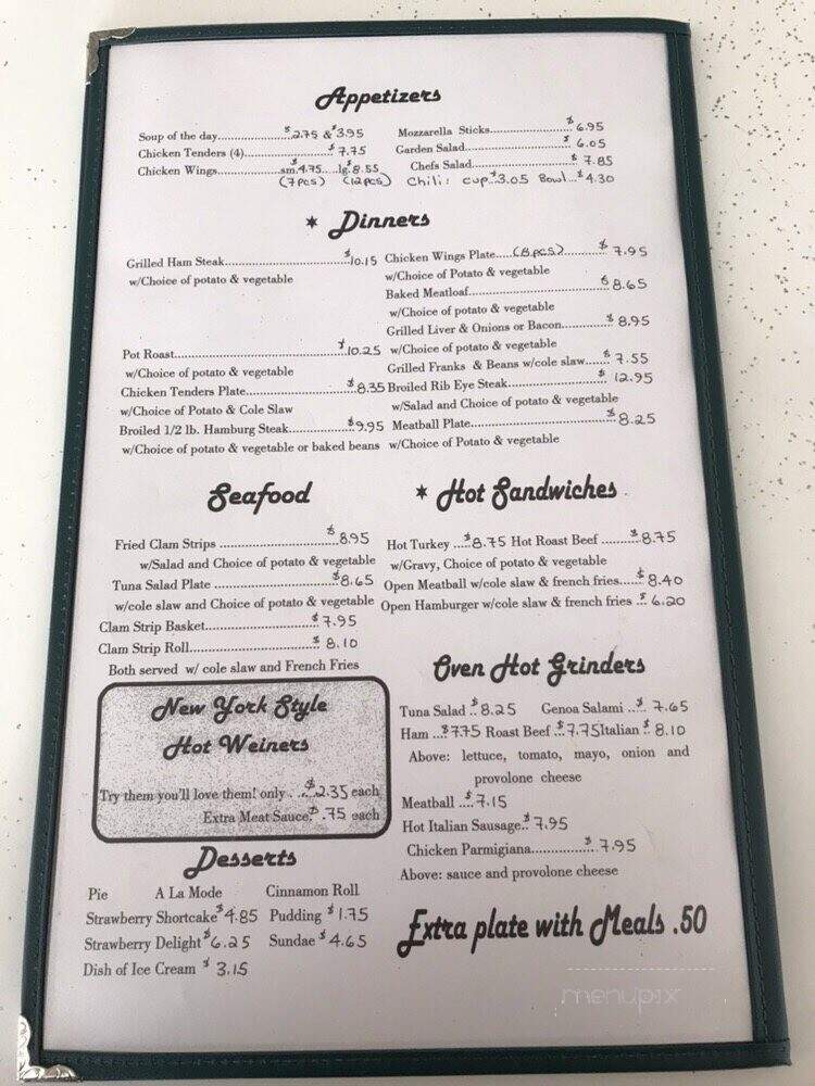 Snoopy's Diner - North Kingstown, RI menu_pic
