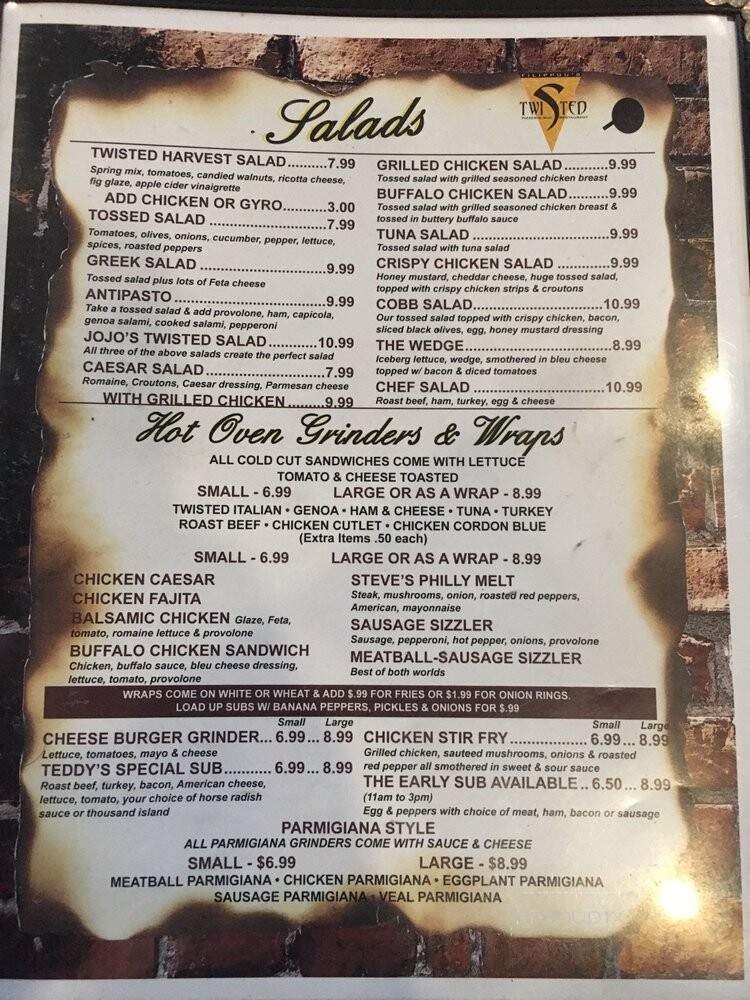Filippou's Steven Twisted Pzz - East Greenwich, RI menu_pic
