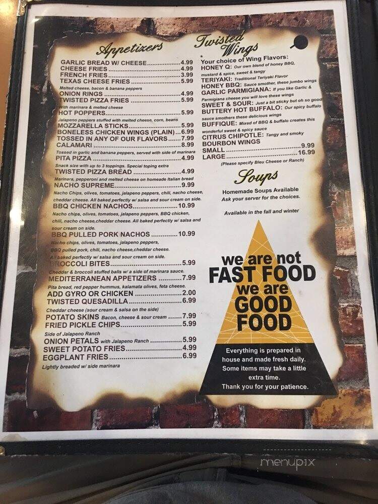 Filippou's Steven Twisted Pzz - East Greenwich, RI menu_pic