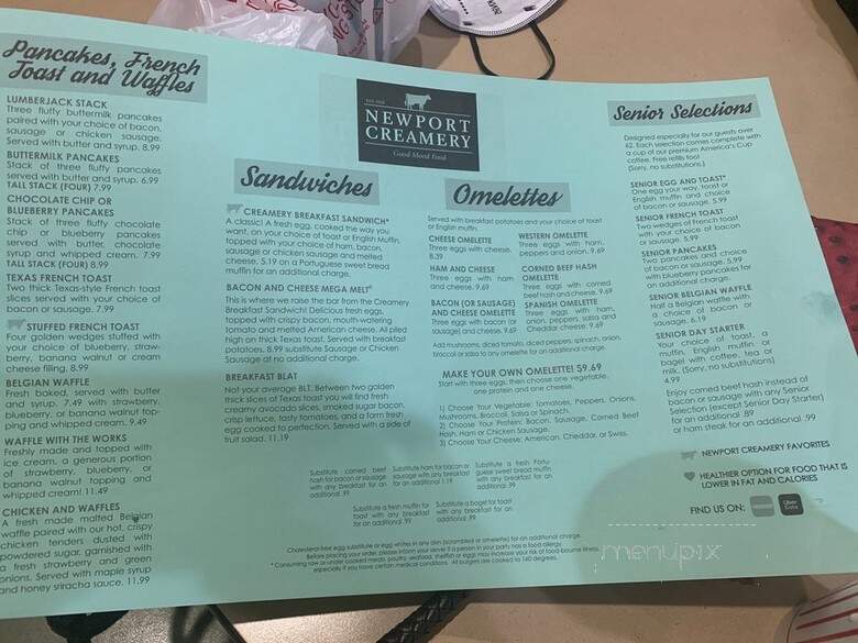 Arlington Creamery - Cranston, RI menu_pic
