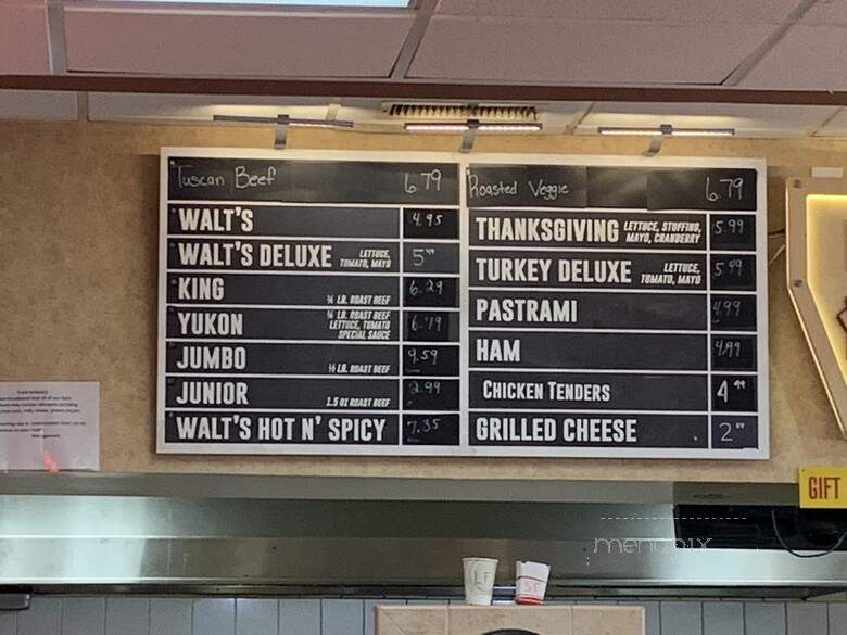 Walt's Roast Beef - Pawtucket, RI menu_pic