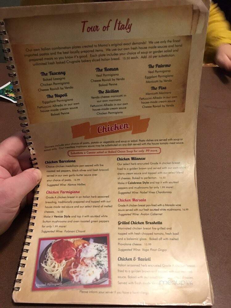 Spumoni's - Pawtucket, RI menu_pic