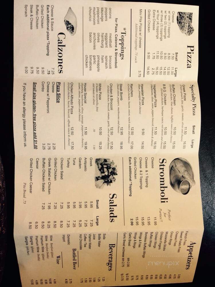 Bristol House Of Pizza - Bristol, RI menu_pic