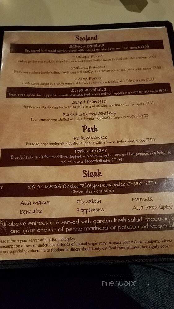 II Fornello - North Providence, RI menu_pic