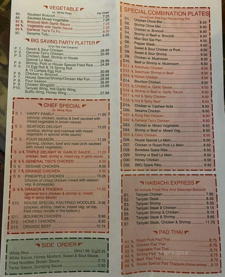 Asia Express - Goose Creek, SC menu_pic