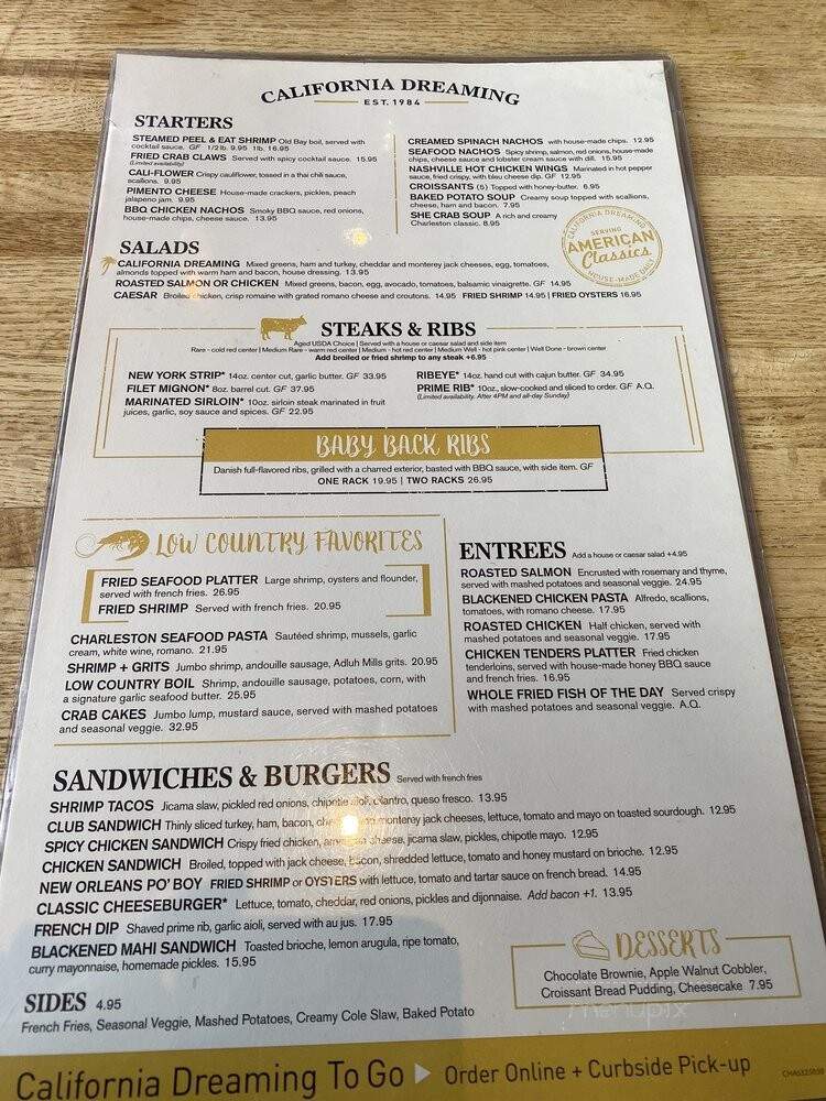 California Dreaming Restaurant And Bar - Charleston, SC