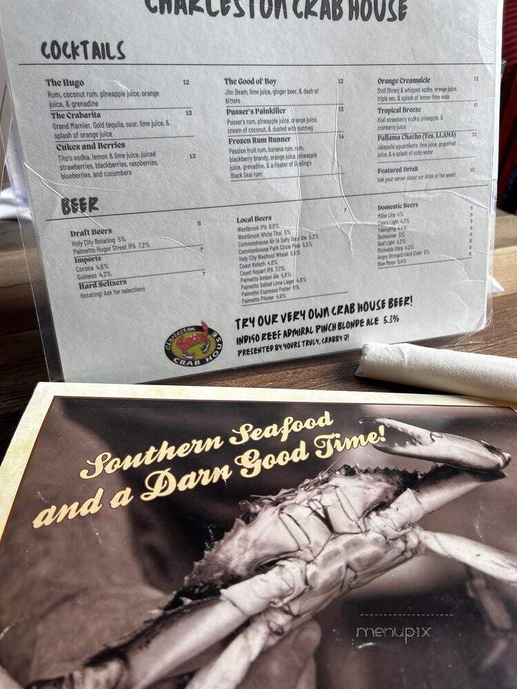 Charleston Crab House - Charleston, SC menu_pic