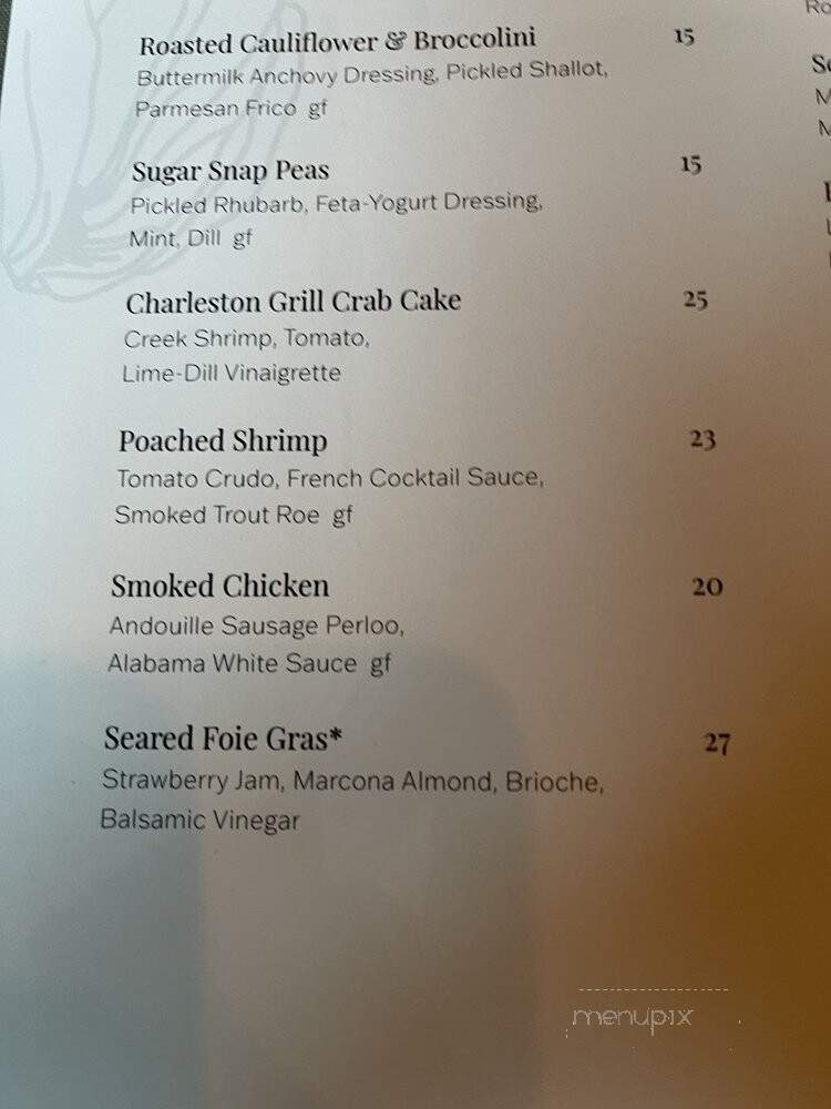 Charleston Grill - Charleston, SC menu_pic