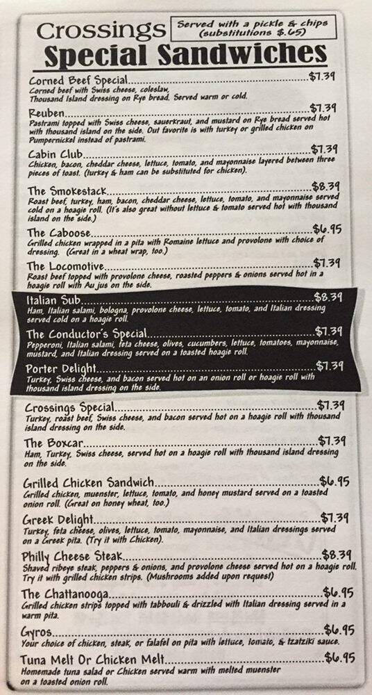 Crossings Deli - Columbia, SC menu_pic