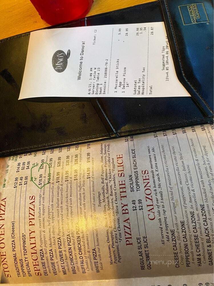 Dano's - Columbia, SC menu_pic