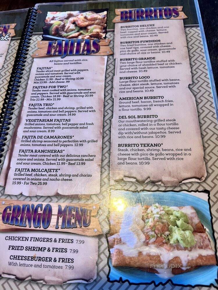 Del Sol Mexican Restaurant - Dillon, SC menu_pic