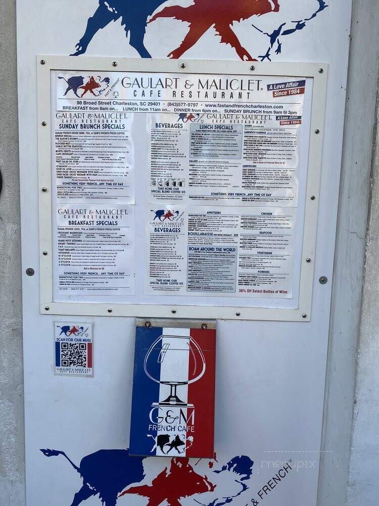 Gaulart & Maliclet French Cafe - Charleston, SC menu_pic