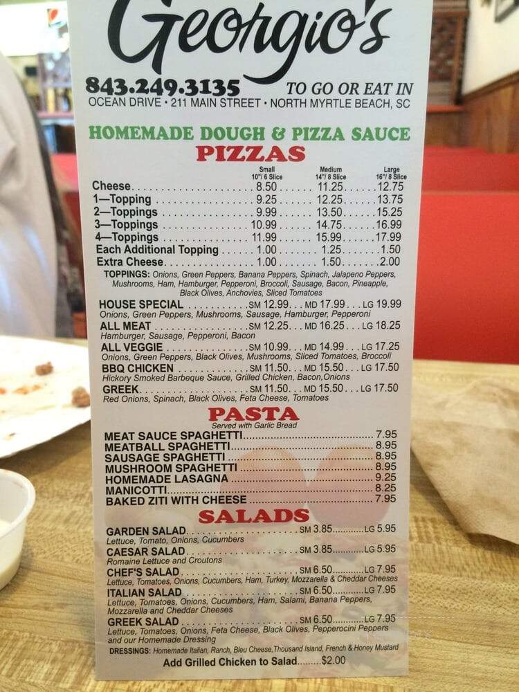 Georgio's Famous Pizza - Ocean Drive, SC