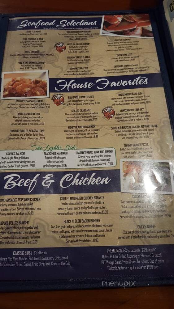 Gilligan's Steamer & Raw Bar - Ladson, SC menu_pic