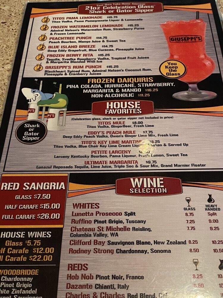 Giuseppi's Pizza - Hilton Head Island, SC menu_pic