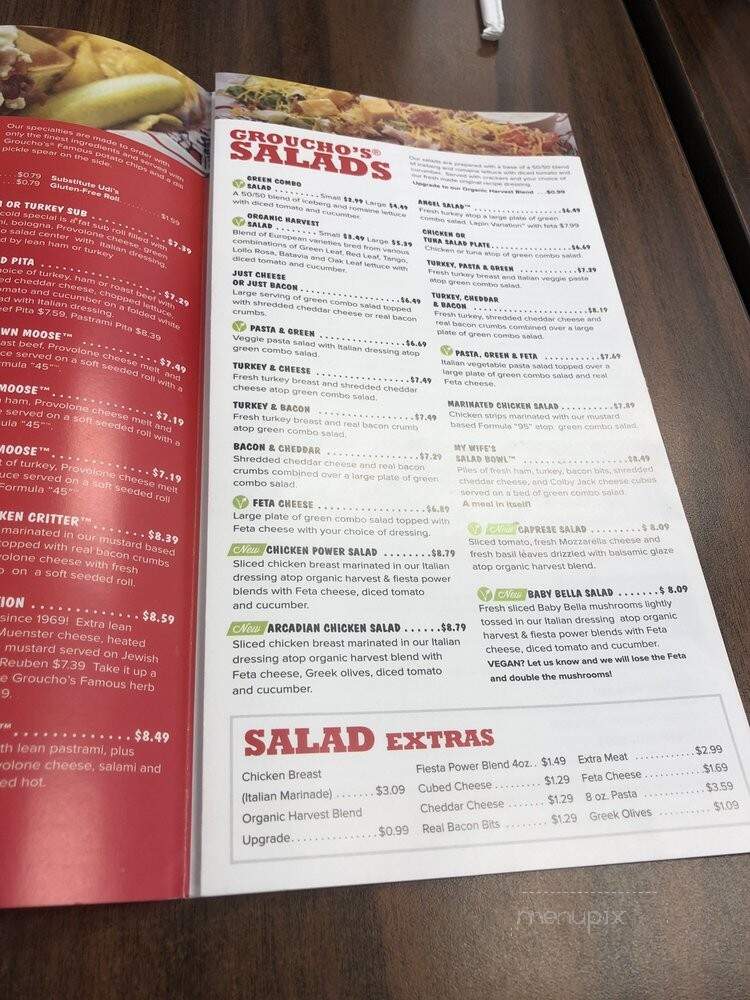 Groucho's Original Deli - Irmo, SC menu_pic