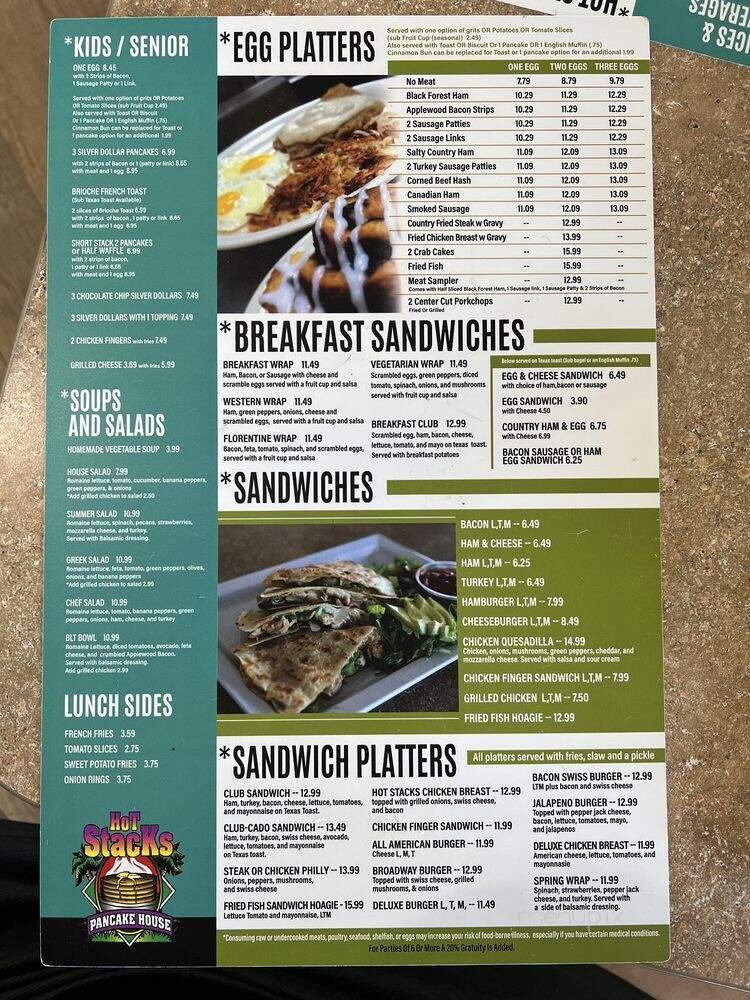 Hot Stacks - North Myrtle Beach, SC menu_pic