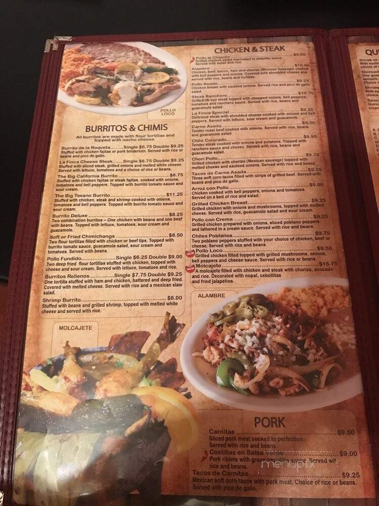 La Cinco - Easley, SC menu_pic