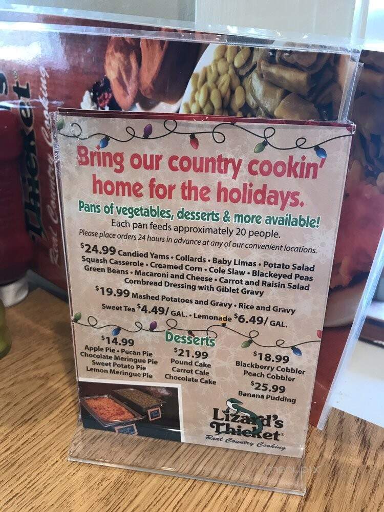 Lizard's Thicket - Lexington, SC menu_pic